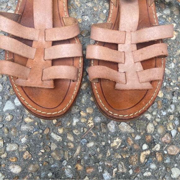 Vintage Flings gladiator ankle strap flats sandals 10 M - Picture 5 of 8